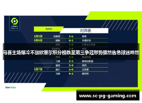 马赛主场爆冷不敌欧塞尔积分榜跌至第三争冠形势骤然告急球迷哗然 马赛主场爆冷不敌欧塞尔积分榜跌至第三争冠形势骤然告急球迷哗然